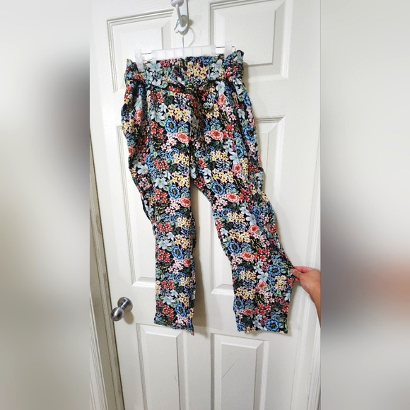LOFT Floral Print Waist Pants - Picture 1 of 2